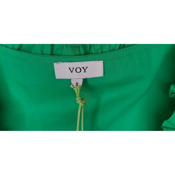 Voy Women's Kelly Green Sleeveless Ruffled Top Size Small NWT - Picture 6 of 8